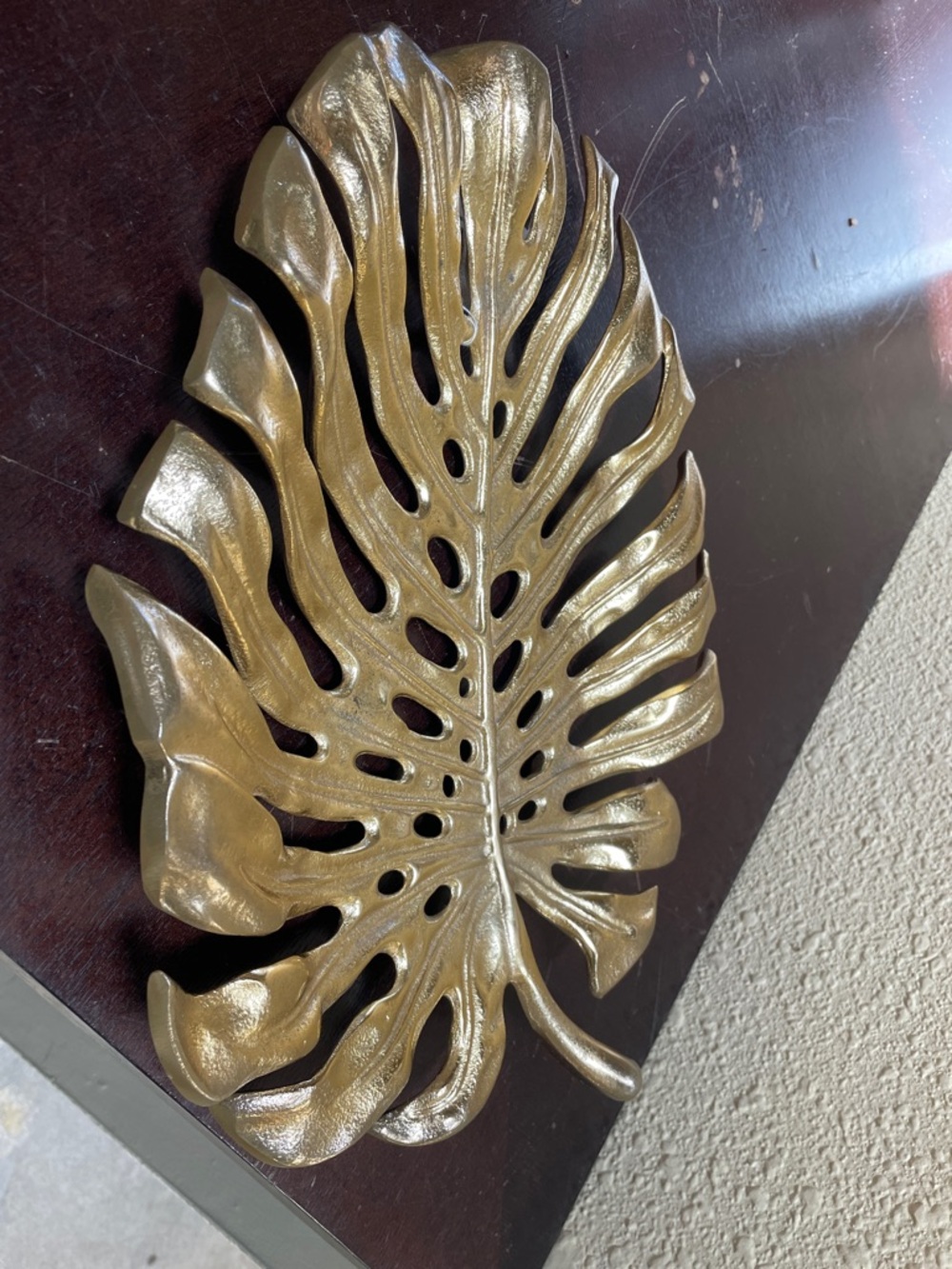 Gold Monstera Leaf Wall Decor Gold Tone